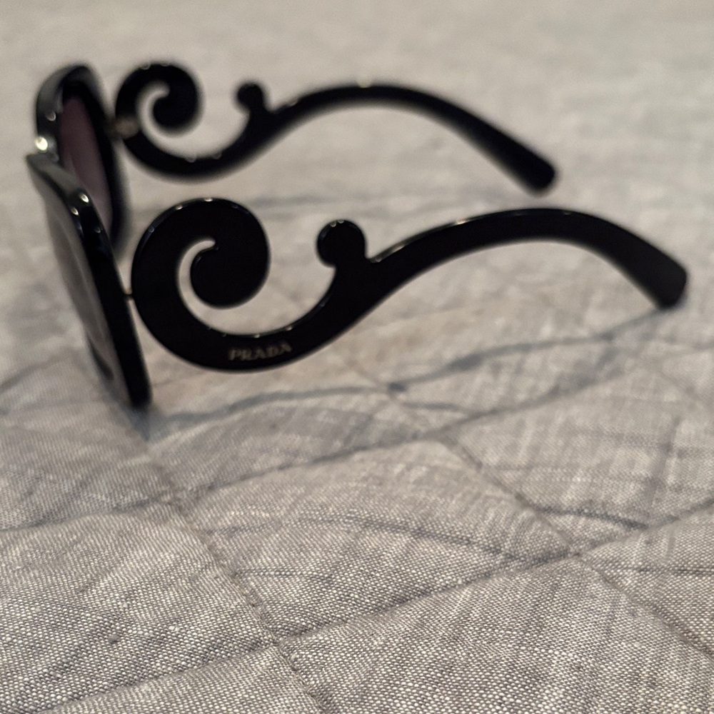 Gently Used Baroque Prada Black Sunglasses